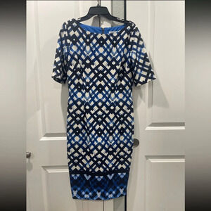 Eliza J Blue Striped Dress